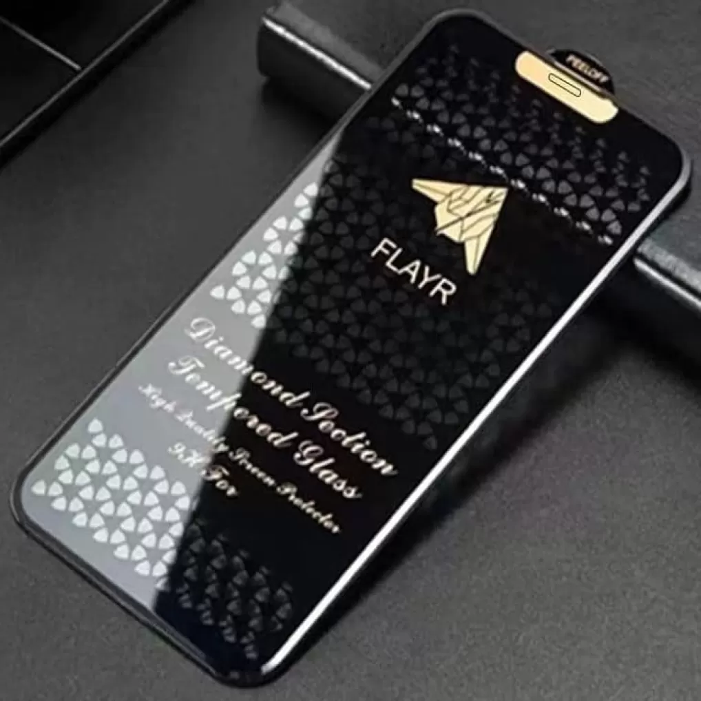 FLAYR Diamond Section 9H Tempered Glass Screen Protector for iPhone 17 Air Ultimate Edge-to-Edge Protection & Crystal Clear Clarity pack of 1