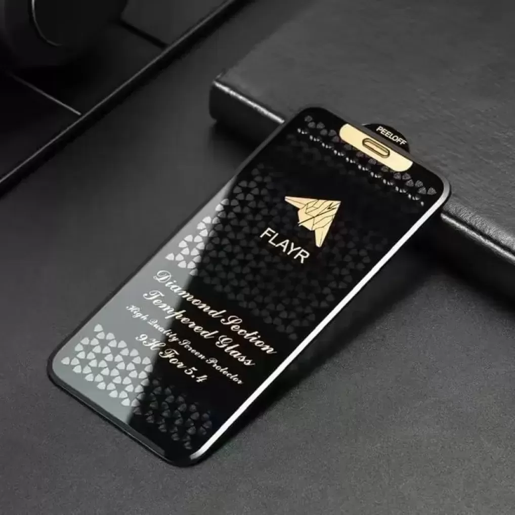 FLAYR Diamond Section 9H Tempered Glass Screen Protector for iPhone XS Ultimate Edge-to-Edge Protection & Crystal Clear Clarity pack of 1