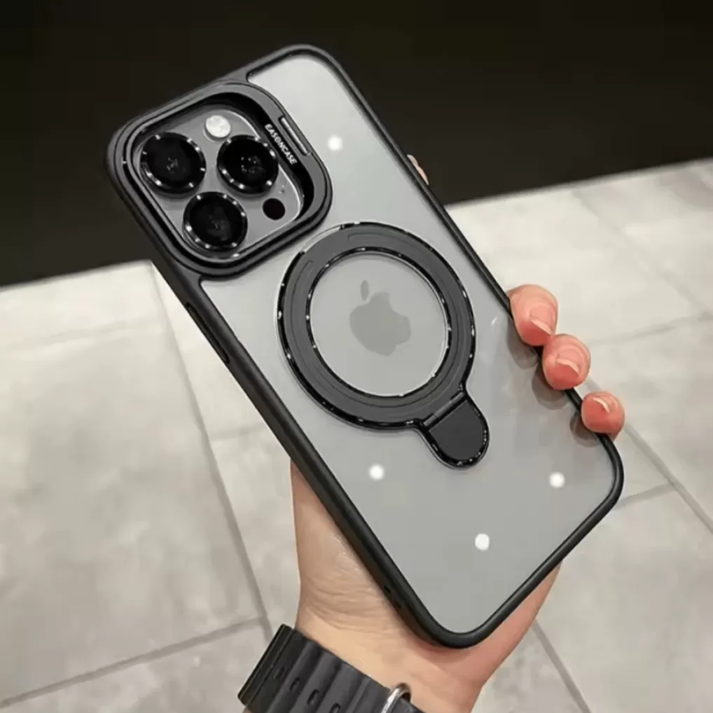 Magnetic Double Stand Case for iPhone 17 Pro Max integrated lens stand back covers