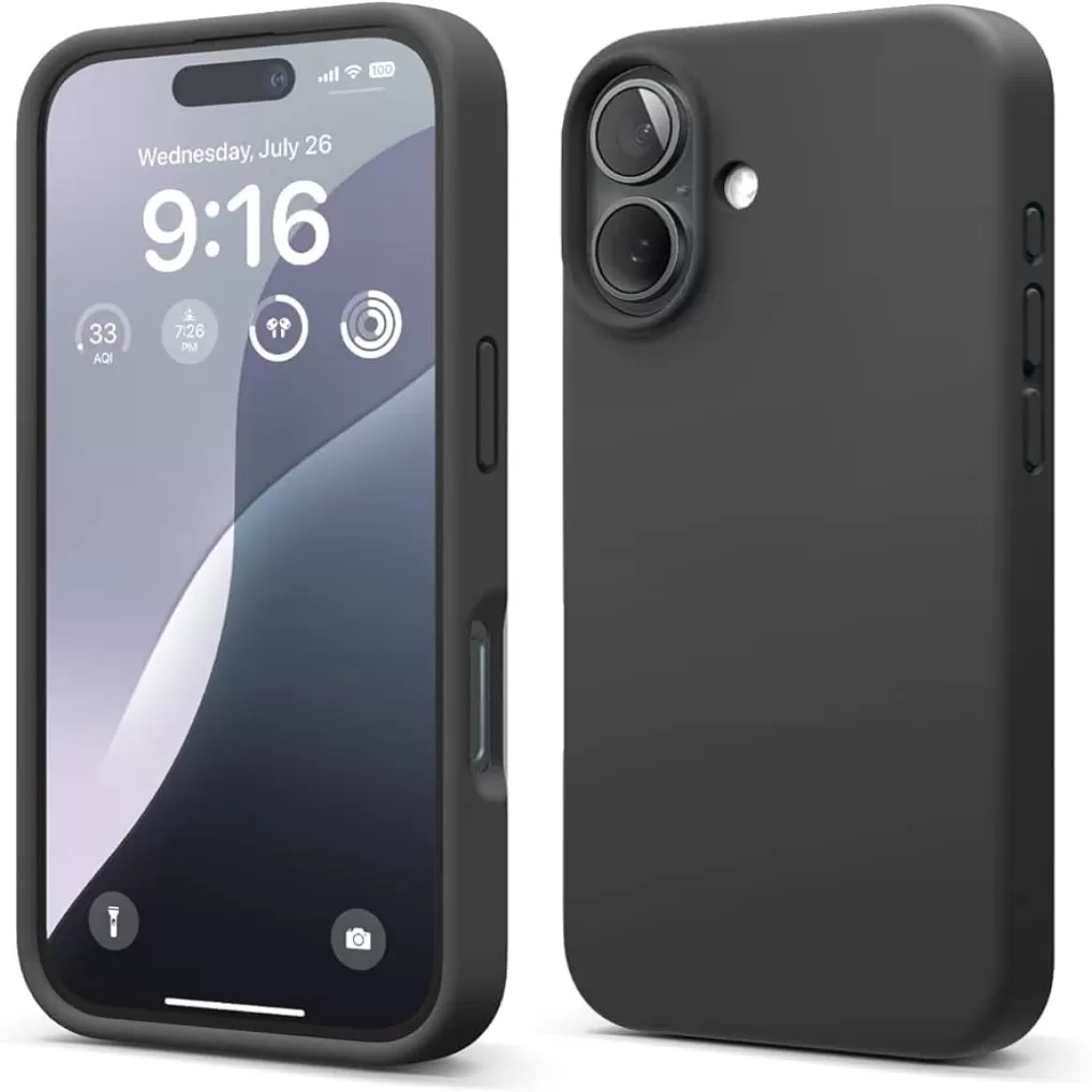 Apple iPHONE 17 Basic Silicone Case Matte Finish with Fabric Inner Lining