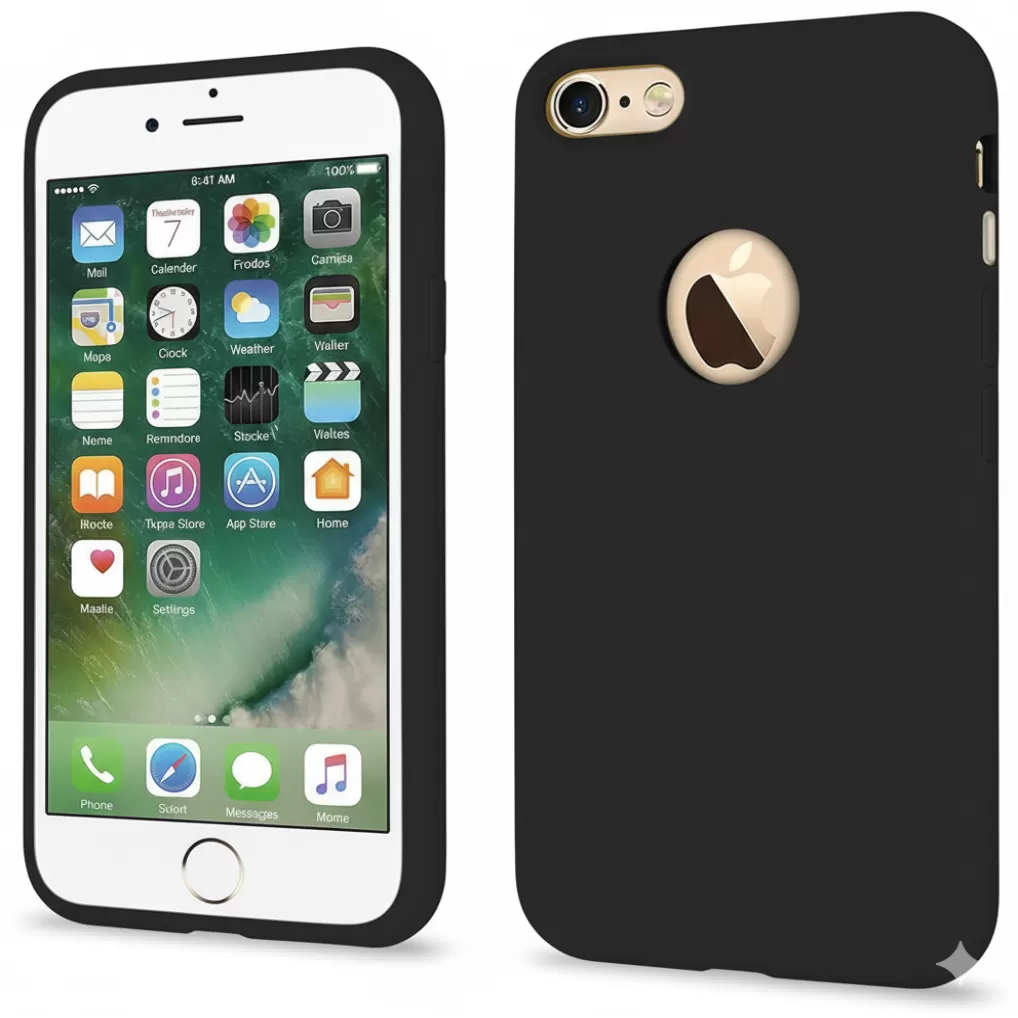 Apple iPHONE 6s Basic Silicone Case Matte Finish with Fabric Inner Lining