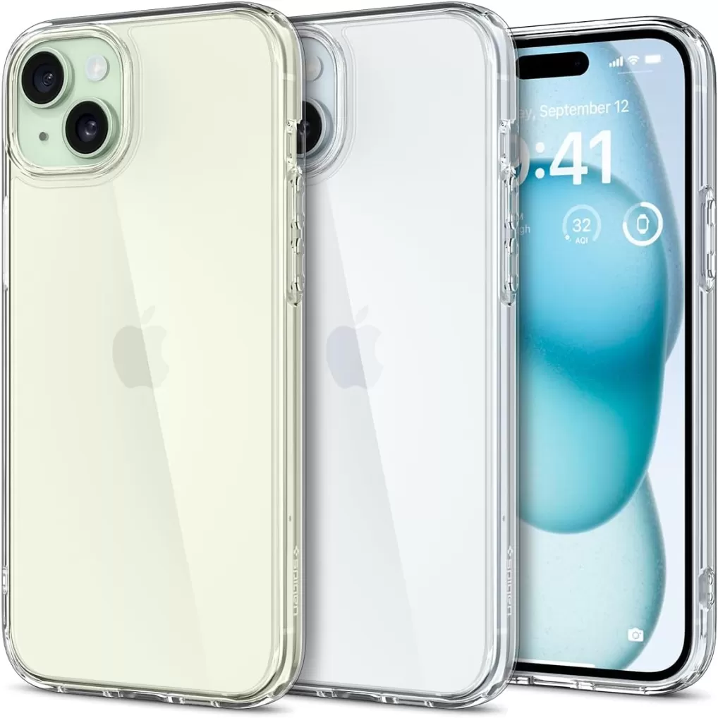 Spigen Ultra Hybrid Back Cover Case Compatible with iPhone 13 (TPU + Poly Carbonate | Crystal Clear)