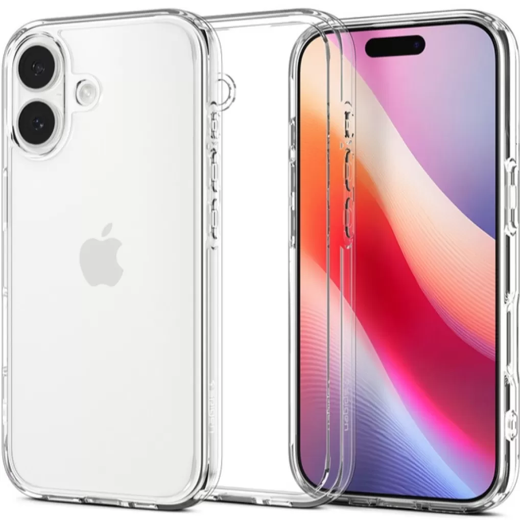 Spigen Ultra Hybrid Back Cover Case Compatible with iPhone 16 (TPU + Poly Carbonate | Crystal Clear)