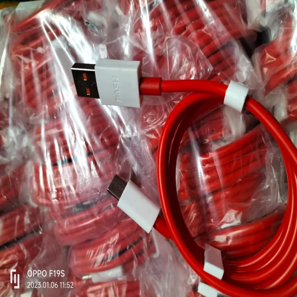 TYPE C RED VOOC Data Cable Fast Charging Support
